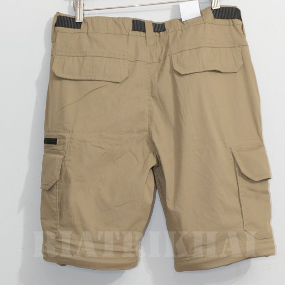 Men's Convertible Pants Shorts BC Clothing TAN - Picture 7 of 8